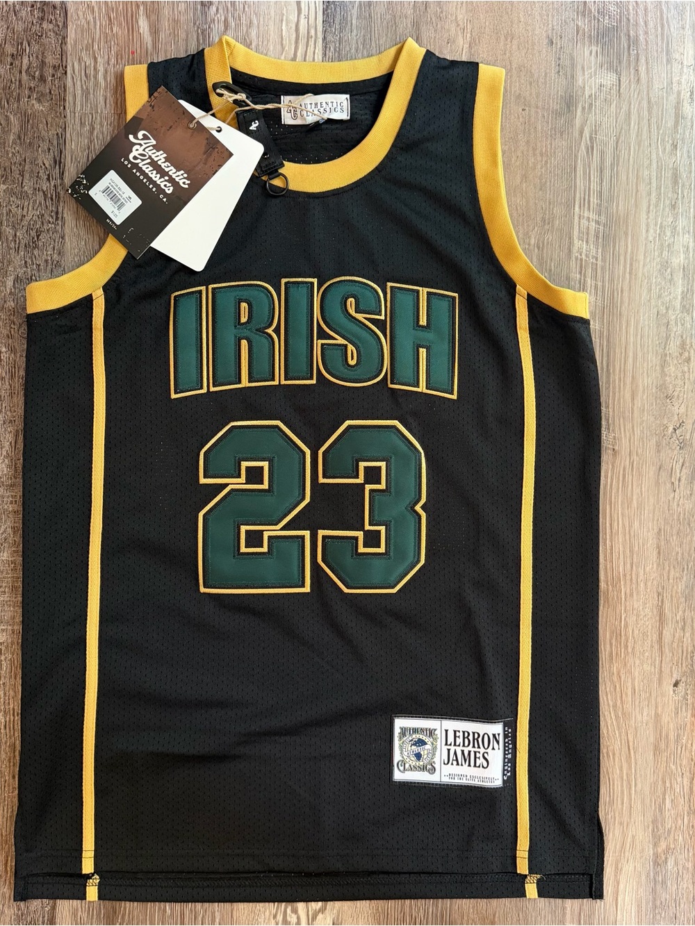 NWT Lebron James Highschool Basketball Jersey Black men’s size Small